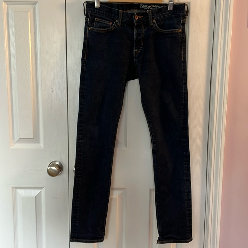 H&M Conscious & Denim Low Waist Slim Button Fly Jeans Size 31/32 by H&M